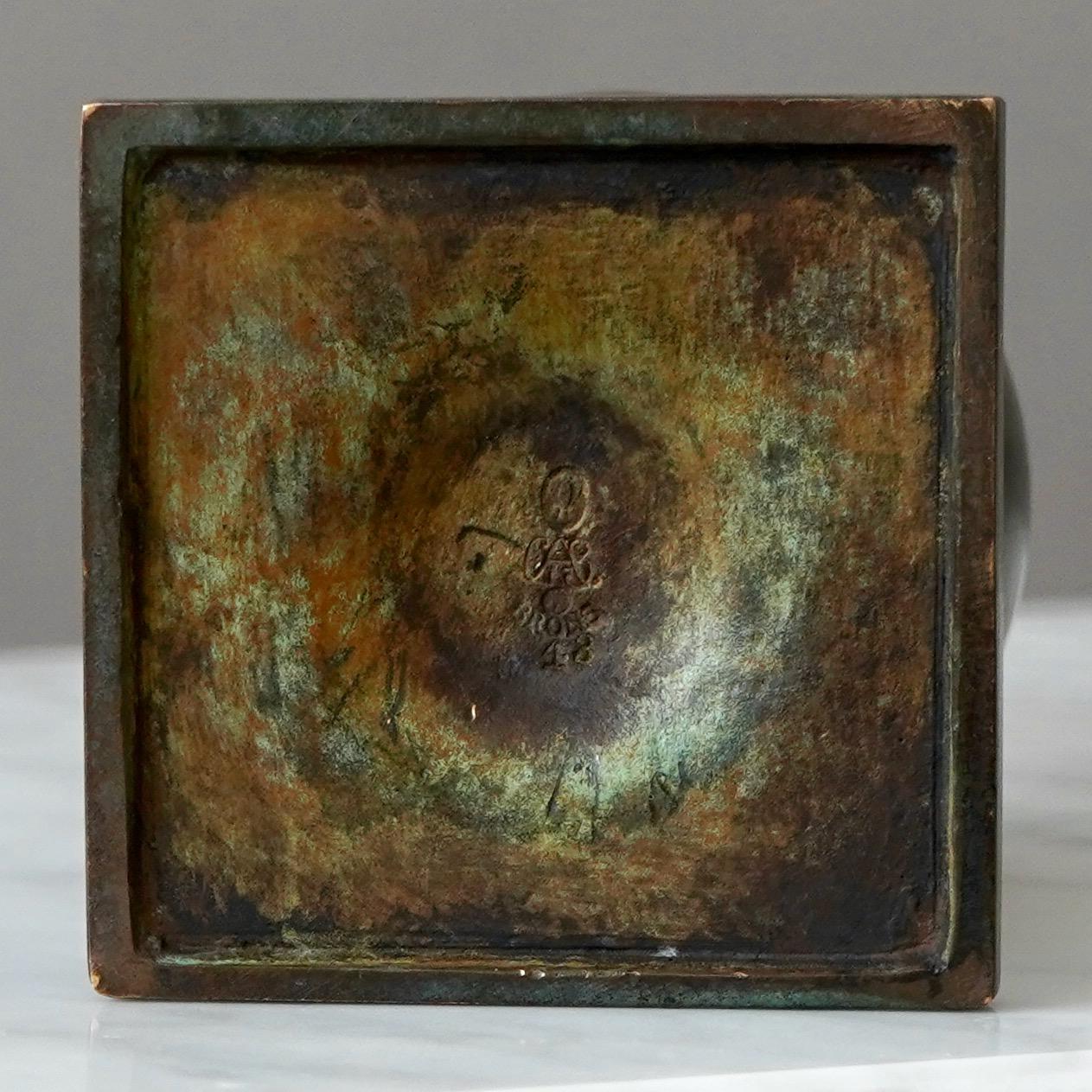 Calco Vaso Art Deco in bronzo di GAB Guldsmedsaktiebolaget, Svezia, anni '30 in vendita