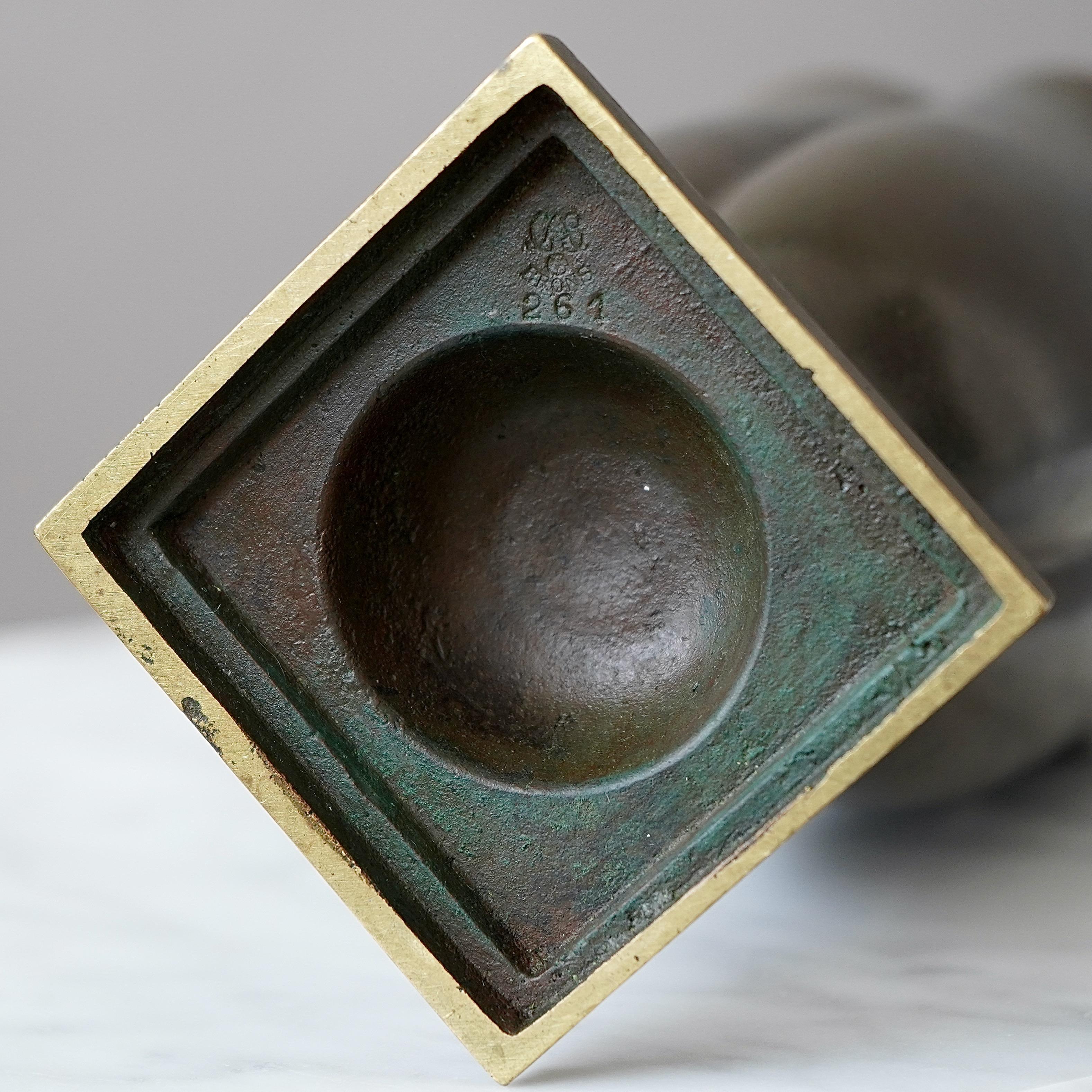 Mid-20th Century Bronze Art Deco Vase by GAB Guldsmedsaktiebolaget, Sweden, 1930s