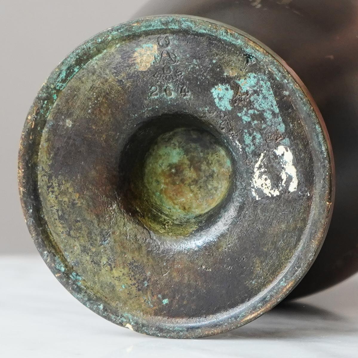 Bronze Art Deco Vase by GAB Guldsmedsaktiebolaget, Sweden, 1930s en vente 1