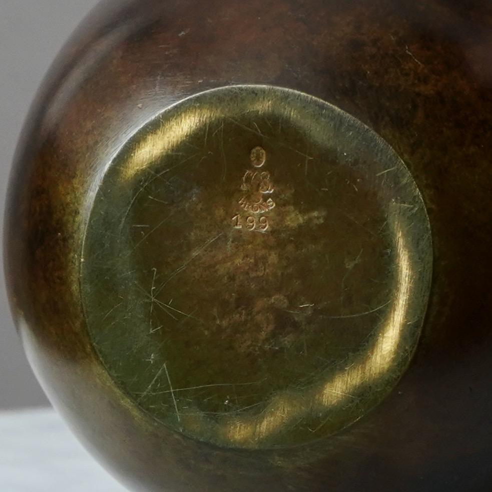 Vaso Art Deco in bronzo di GAB Guldsmedsaktiebolaget, Svezia, anni '30 in vendita 1
