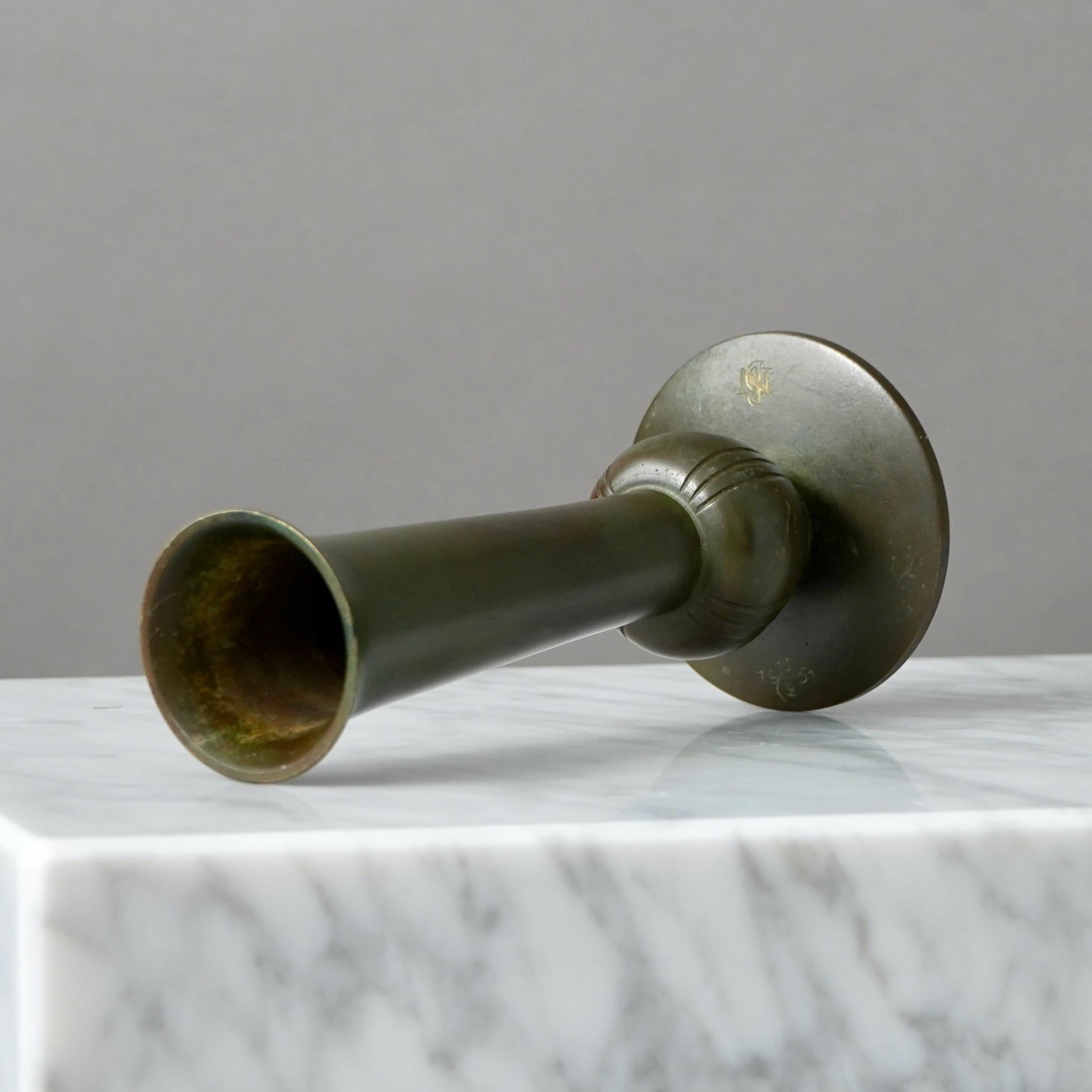Vaso Art Deco in bronzo di GAB Guldsmedsaktiebolaget, Svezia, anni '30 in vendita 1