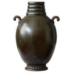 Vase Art déco par GAB Guldsmedsaktiebolaget, Suède, années 1930