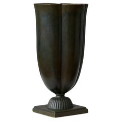 Bronze Art Deco Vase by GAB Guldsmedsaktiebolaget, Sweden, 1930s