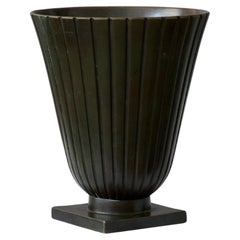 Bronze Art Deco Vase by GAB Guldsmedsaktiebolaget, Sweden, 1930s