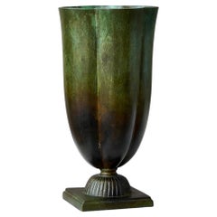 Vase Art déco par GAB Guldsmedsaktiebolaget, Suède, années 1930