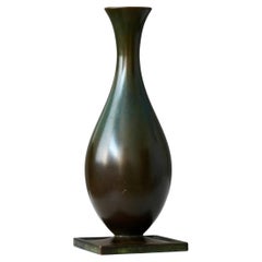 Bronzevase im Art déco-Stil von GAB Guldsmedsaktiebolaget, Schweden, 1930er Jahre