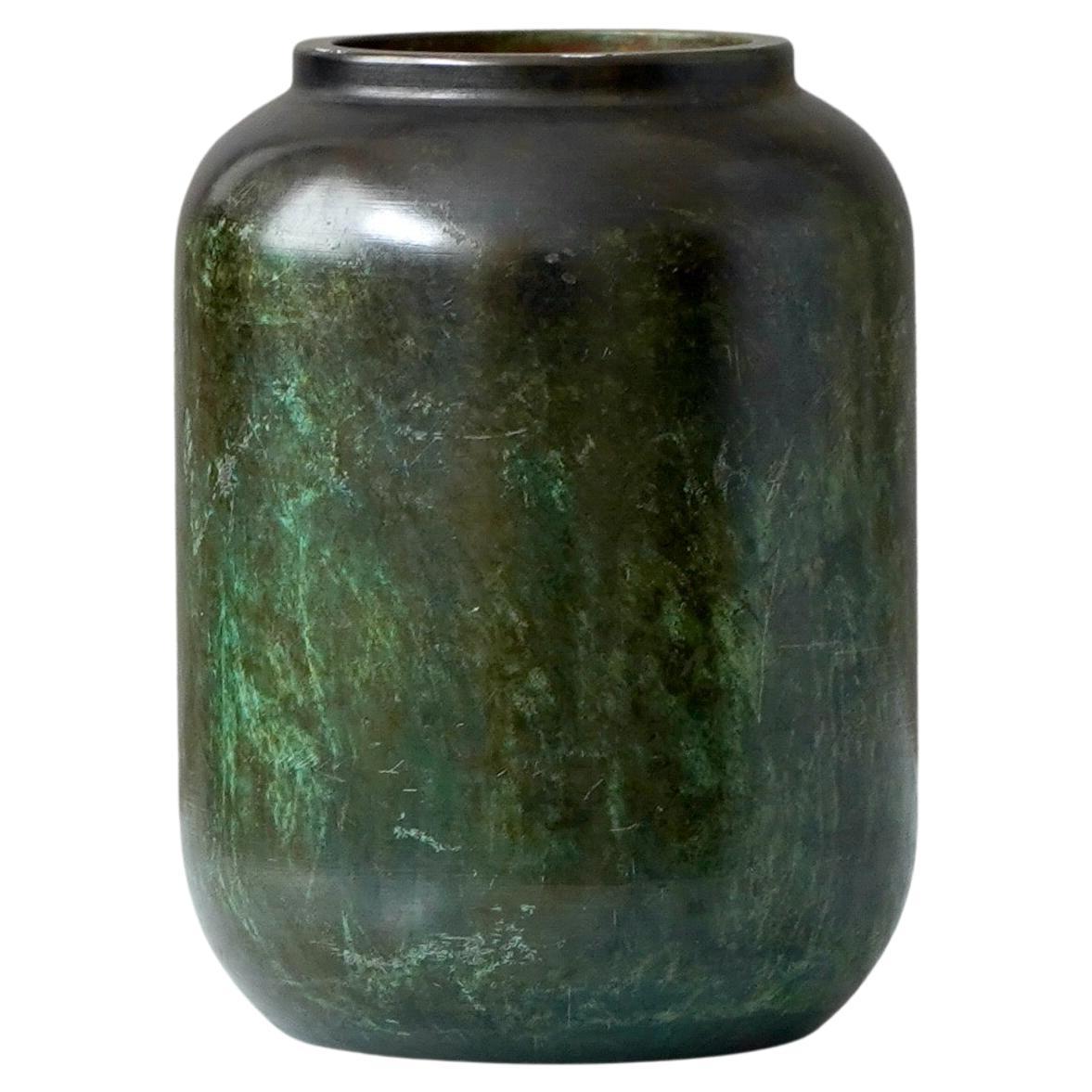 Bronze Art Deco Vase by GAB Guldsmedsaktiebolaget, Sweden, 1930s