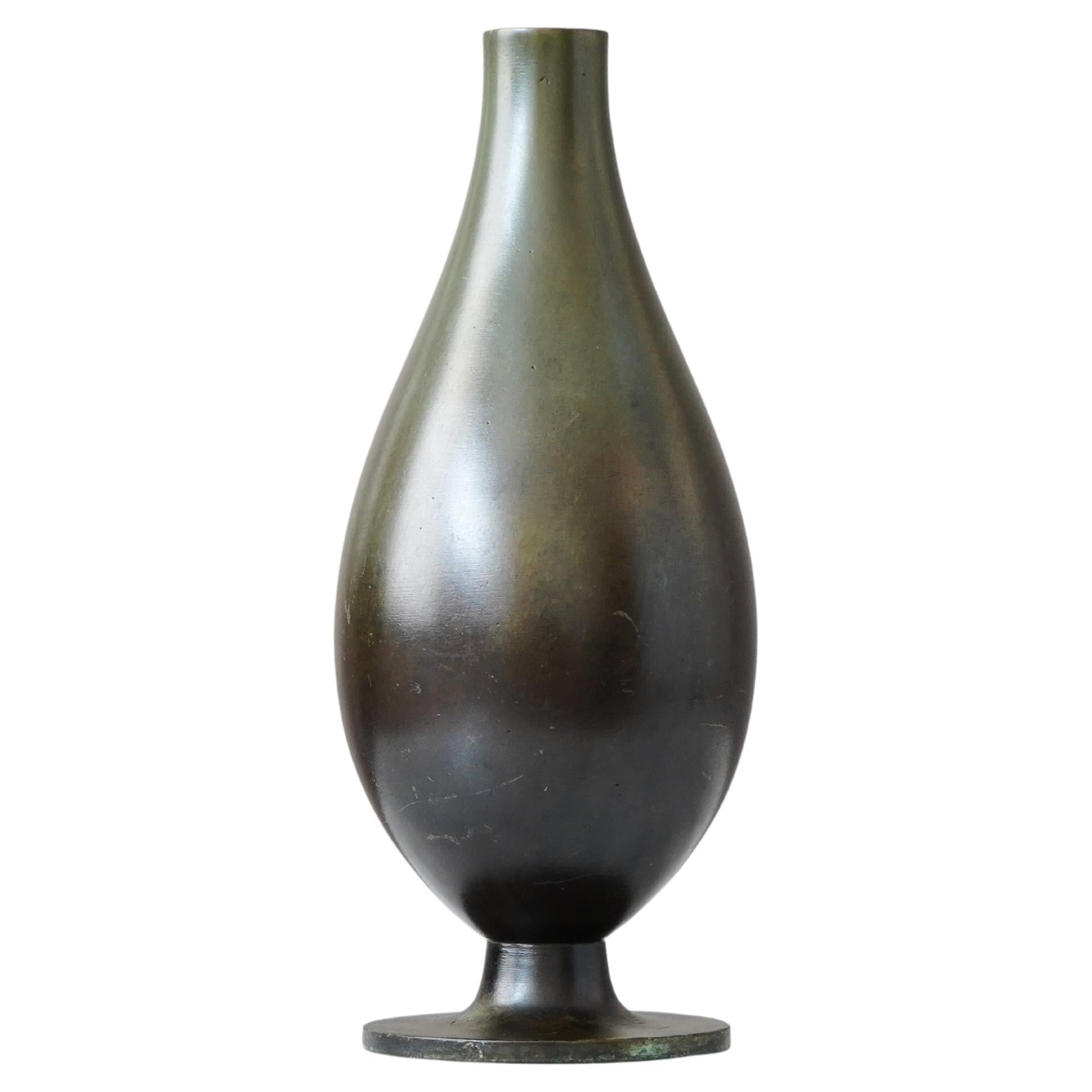 Bronze Art Deco Vase by GAB Guldsmedsaktiebolaget, Sweden, 1930s