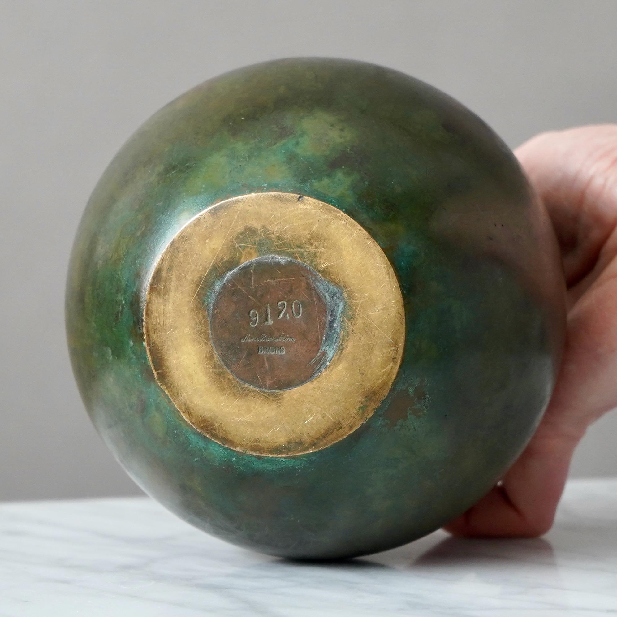 Vaso Art Deco in bronzo di Sune Backstrom, Svezia, anni '20 in vendita 2