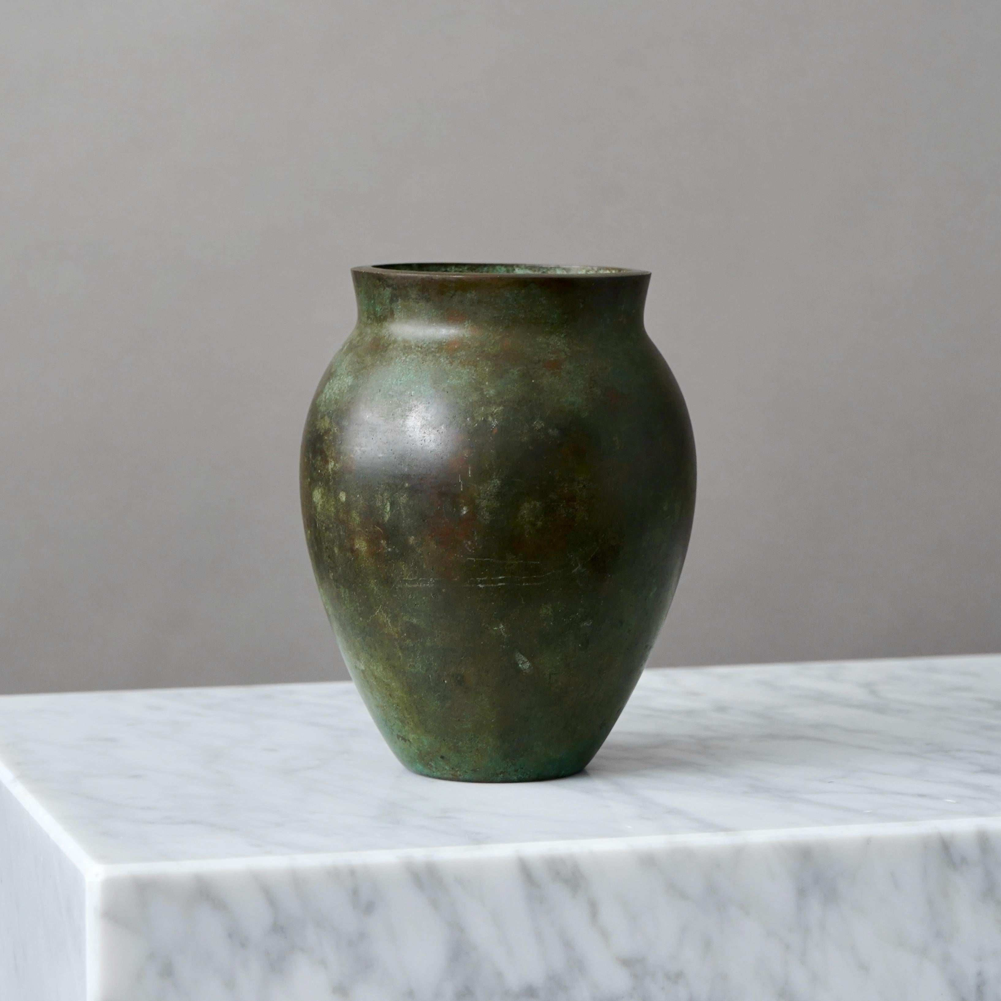Calco Vaso Art Deco in bronzo di Sune Backstrom, Svezia, anni '20 in vendita