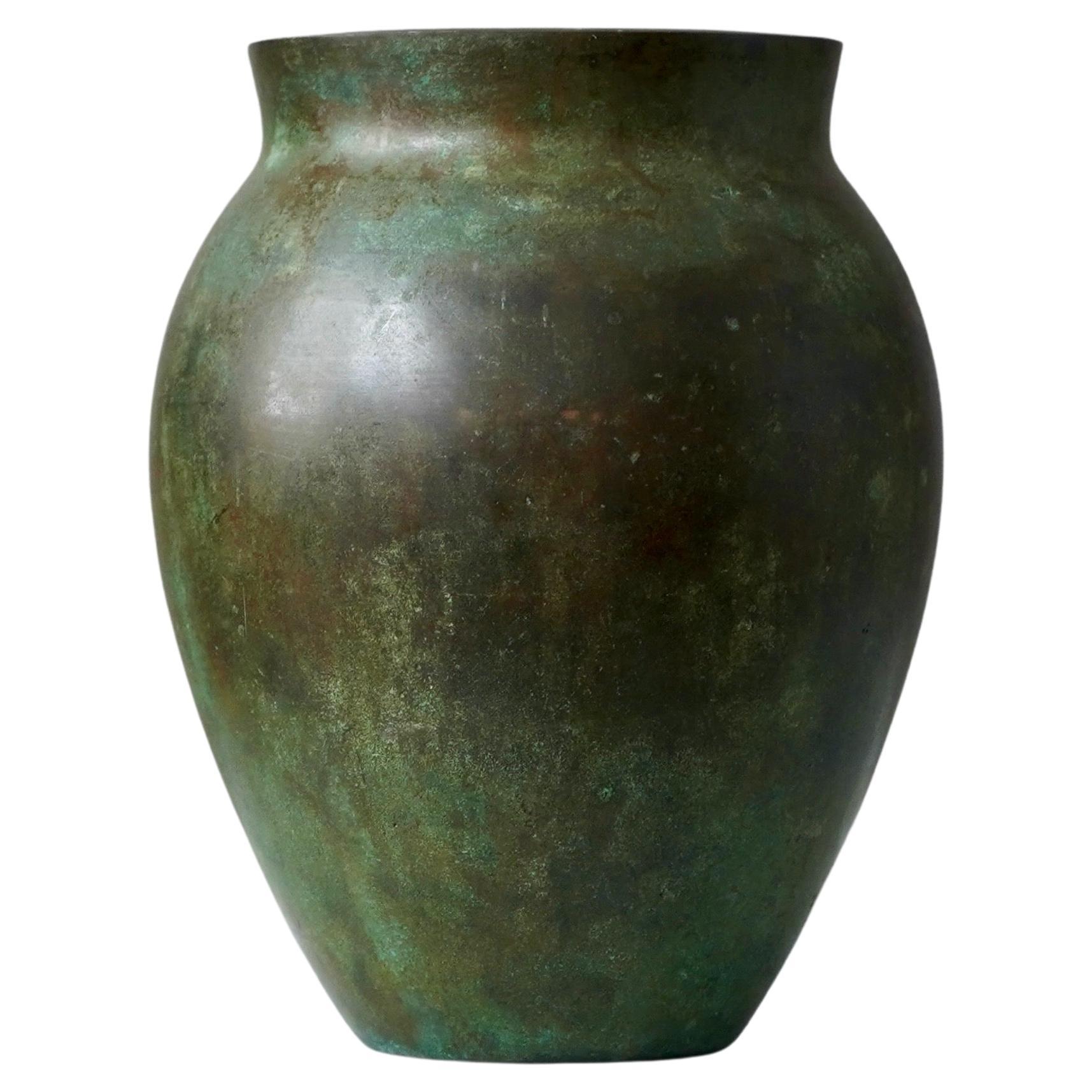 Vaso Art Deco in bronzo di Sune Backstrom, Svezia, anni '20