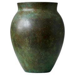 Bronzevase im Art déco-Stil von Sune Backstrom, Schweden, 1920er Jahre