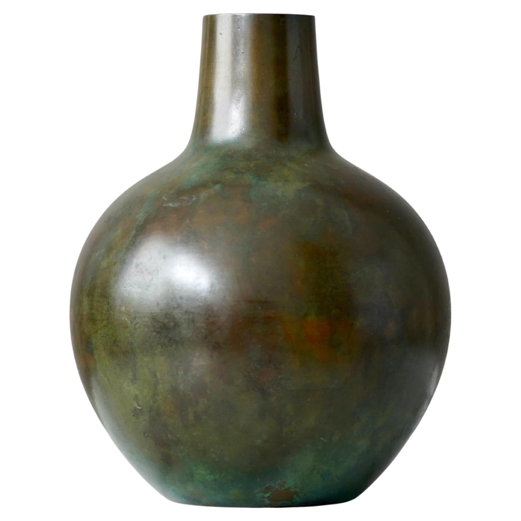 Vaso Art Deco in bronzo di Sune Backstrom, Svezia, anni '20 in vendita
