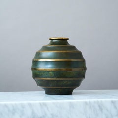 Vase Art déco par SVM Handarbete, Suède, années 1930