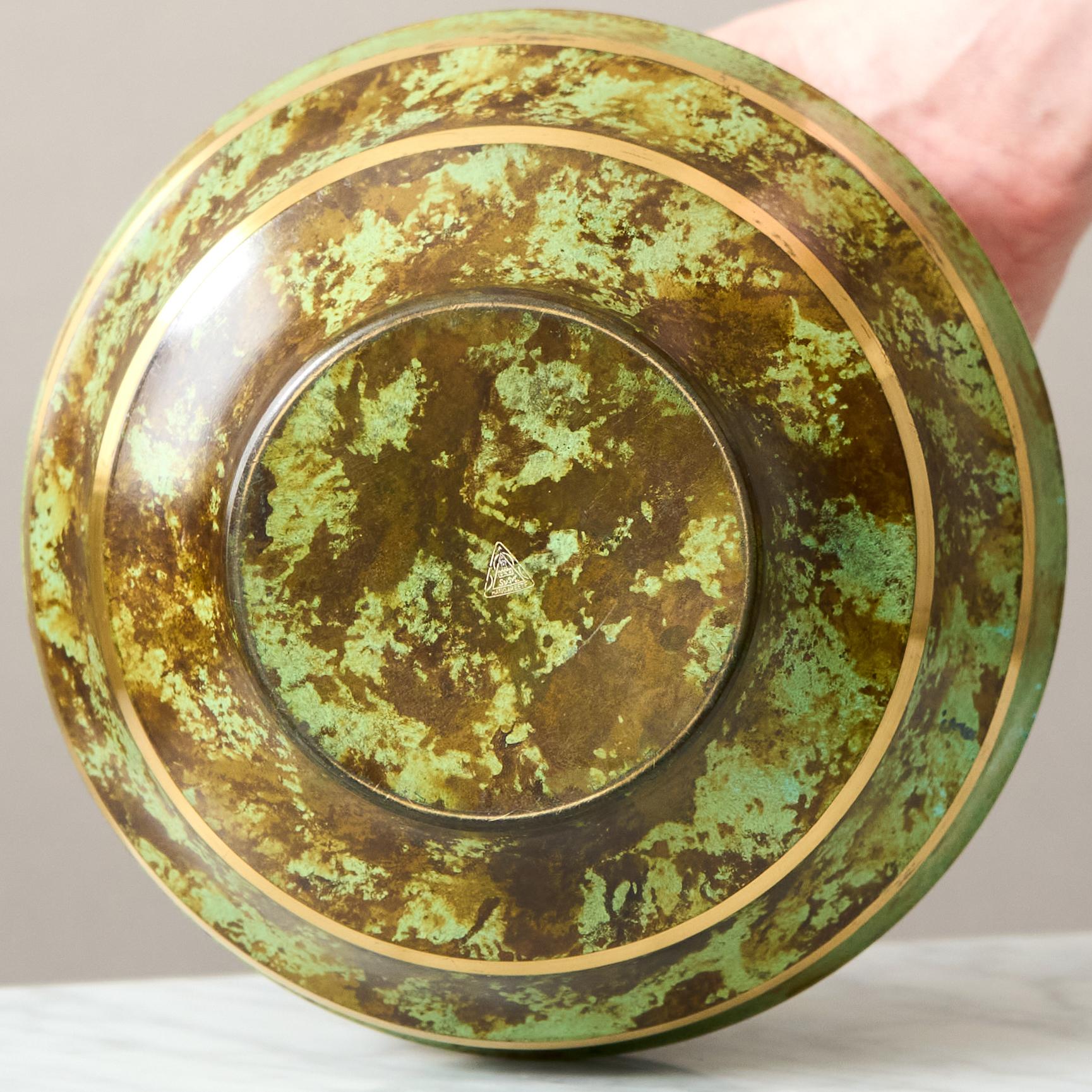 Bronzevase im Art déco-Stil von SVM Handarbete, Schweden, 1930er Jahre im Angebot 2