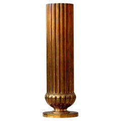 Jarrón Art Déco de bronce de SVM Handarbete, Suecia, años 30