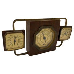 Bronze Art Deco Weather Station Temperature, Humidity, Stormoguide by Taylor