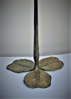 Jugendstil-Tischlampe aus geblasenem Glas von Daum