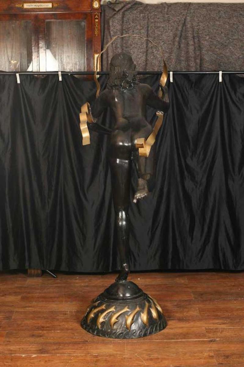Große Jugendstilfigur aus Bronze von Paul Manship, Große Gartenstatue im Zustand „Gut“ im Angebot in Potters Bar, GB