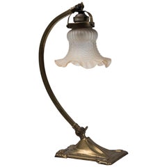 Bronze Art Nouveau Lamp, France Beginning of 20th Century