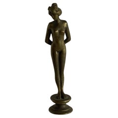 Bronze Art Nouveau Nude Women Letter - Sceau en cire - Sceau à papier