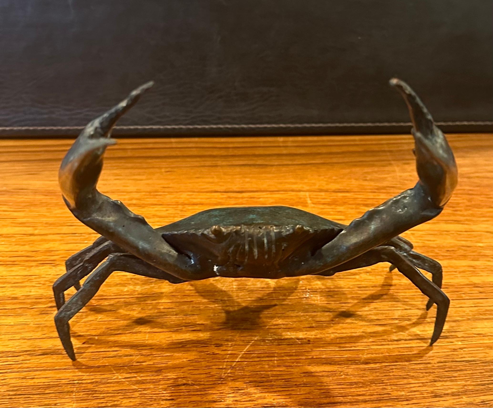 Bronze Articulated Crab Sculpture For Sale 5
