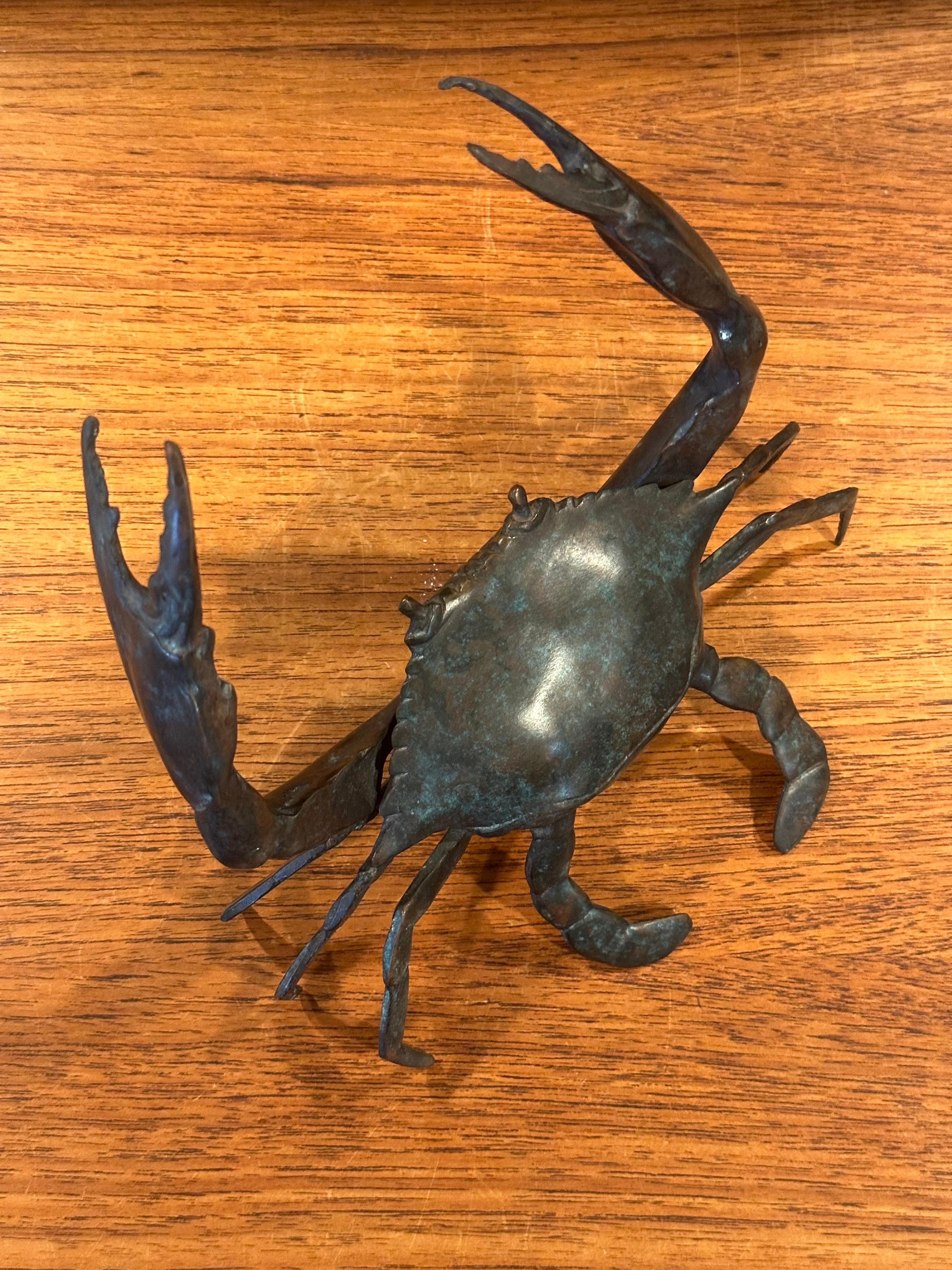 Bronze Articulated Crab Sculpture For Sale 6