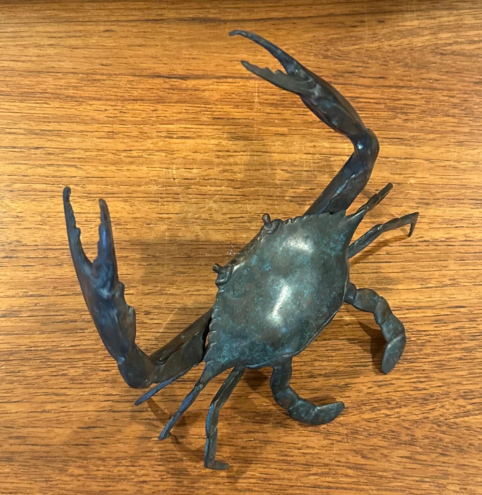 Bronze Articulated Crab Sculpture For Sale 8