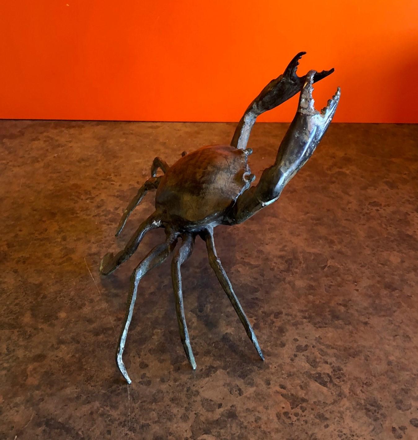 bronze crab sculpture