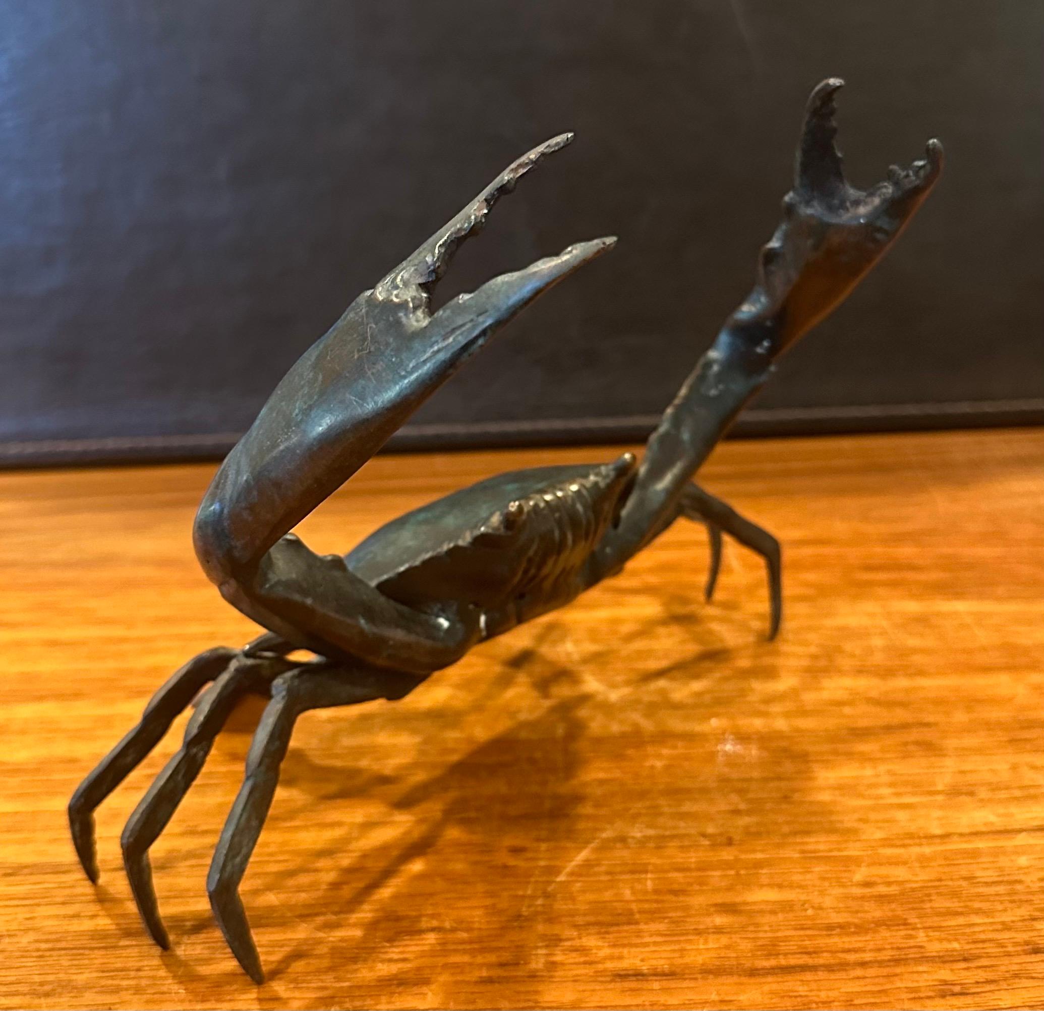 Bronze Articulated Crab Sculpture For Sale 3