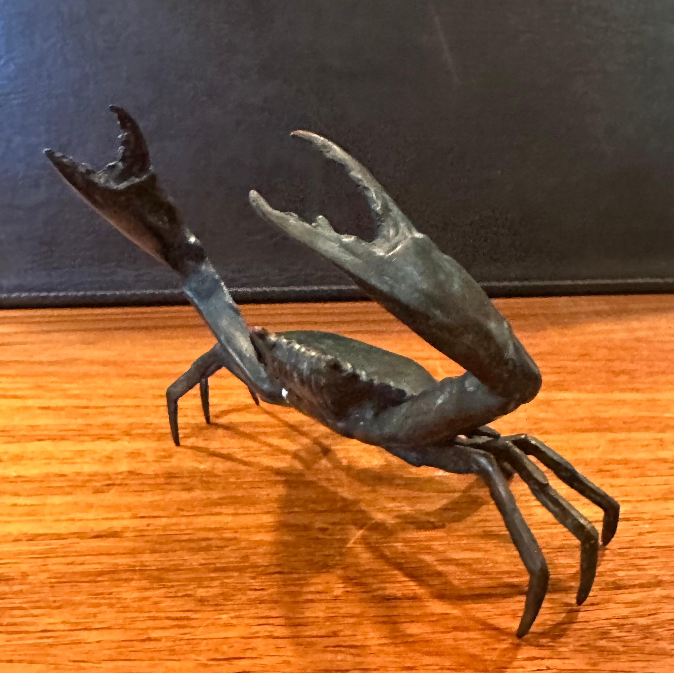 Bronze Articulated Crab Sculpture For Sale 4