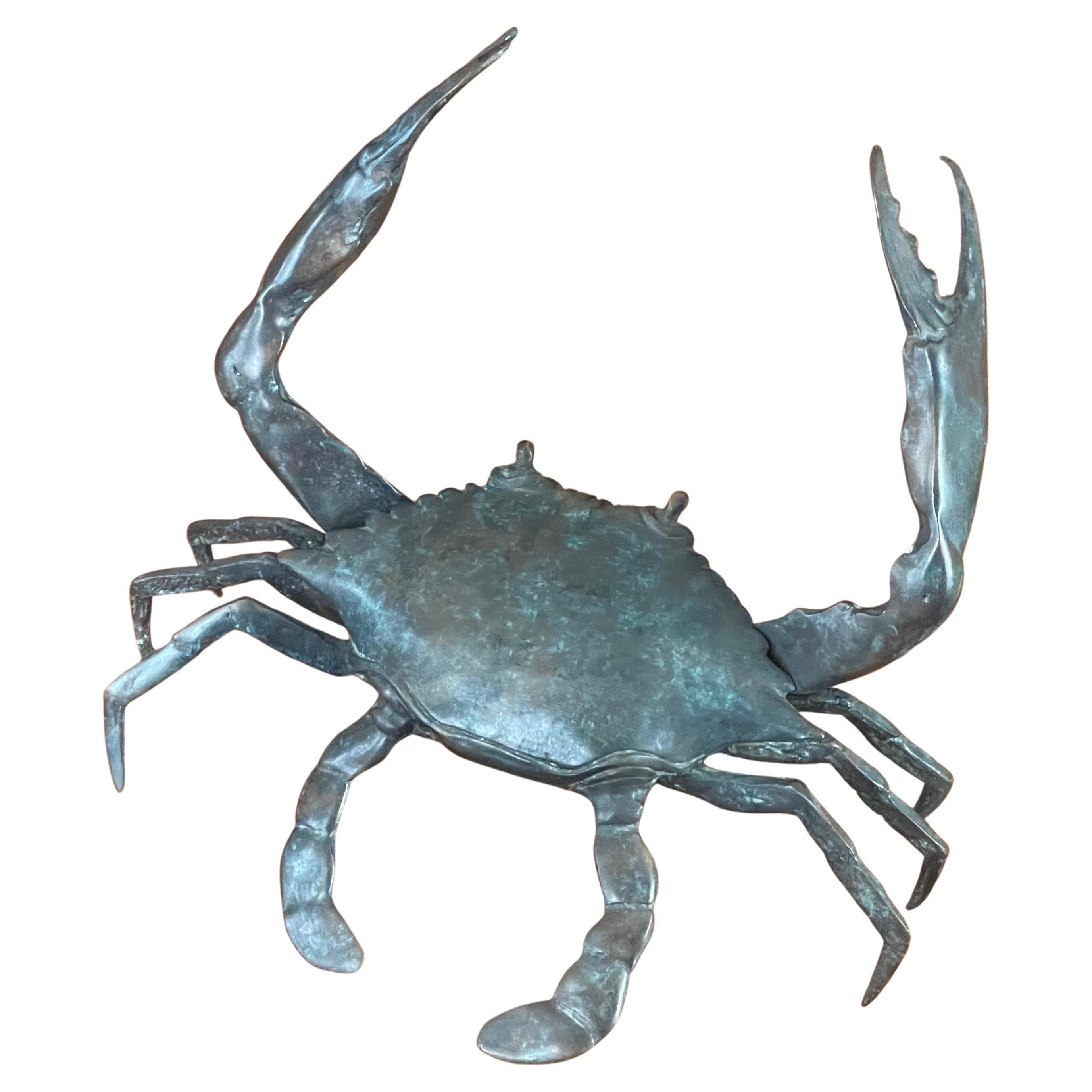 Bronze Articulated Crab Sculpture