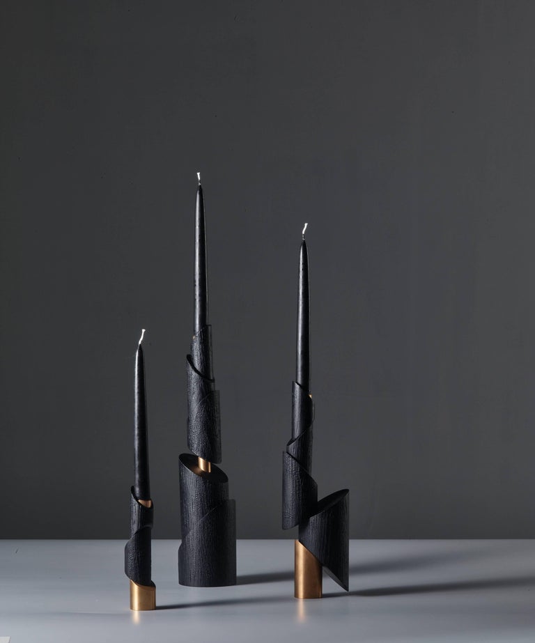 Bronze Ashes to Ashes Candle Holder, Signed William Guillon, B4 For