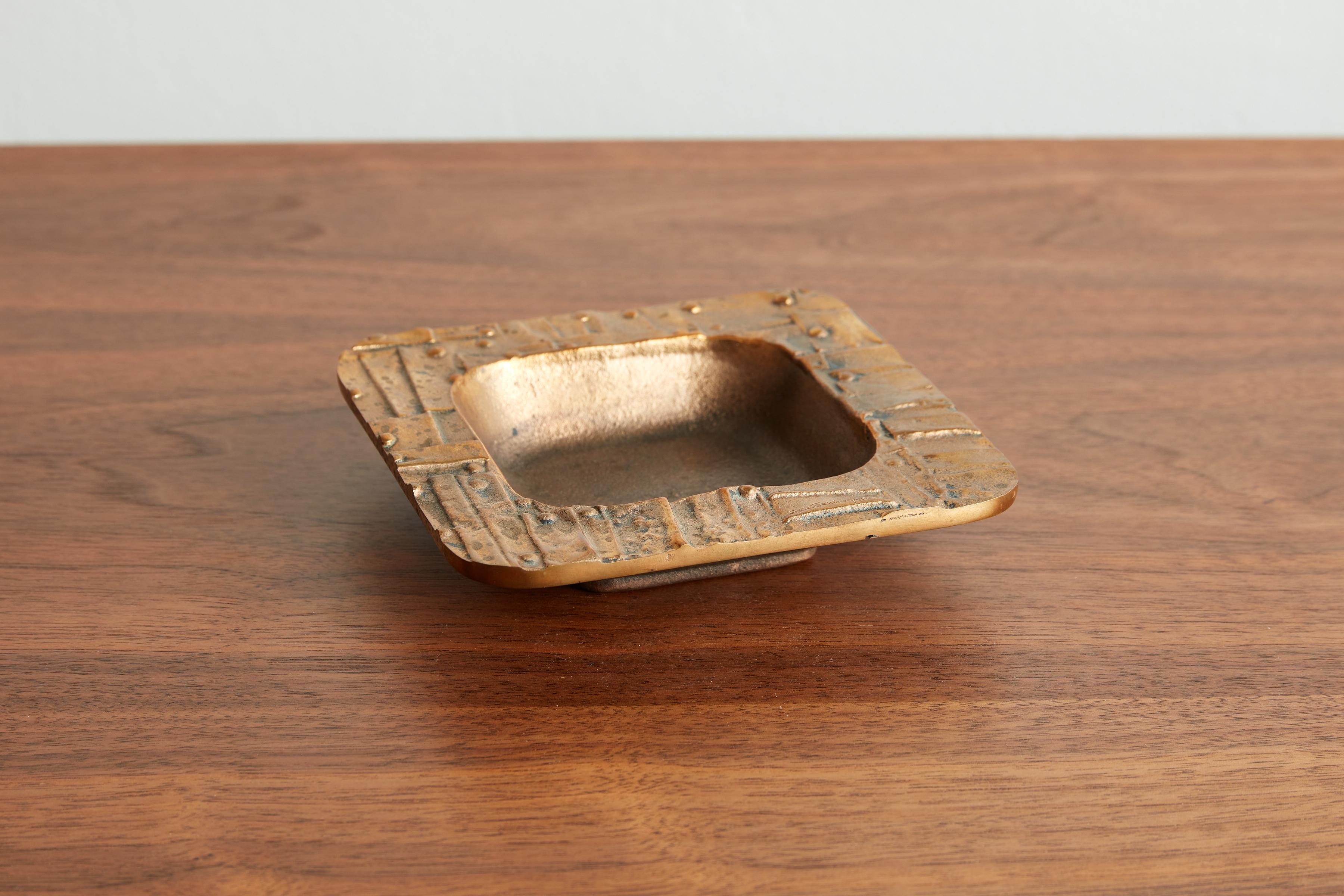 Bronze Ashtray by Esa Fedrigolli In Good Condition For Sale In Beverly Hills, CA