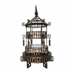 Bronze Asian Pagoda Candle Lantern