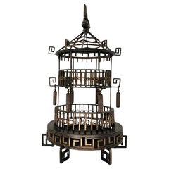 Bronze Asian Pagoda Candle Lantern