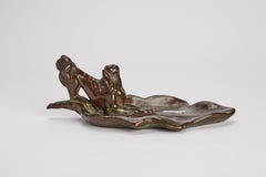 Bronze Astray with a Pekingese Dog, Signed J. R. Hare, France, 1880