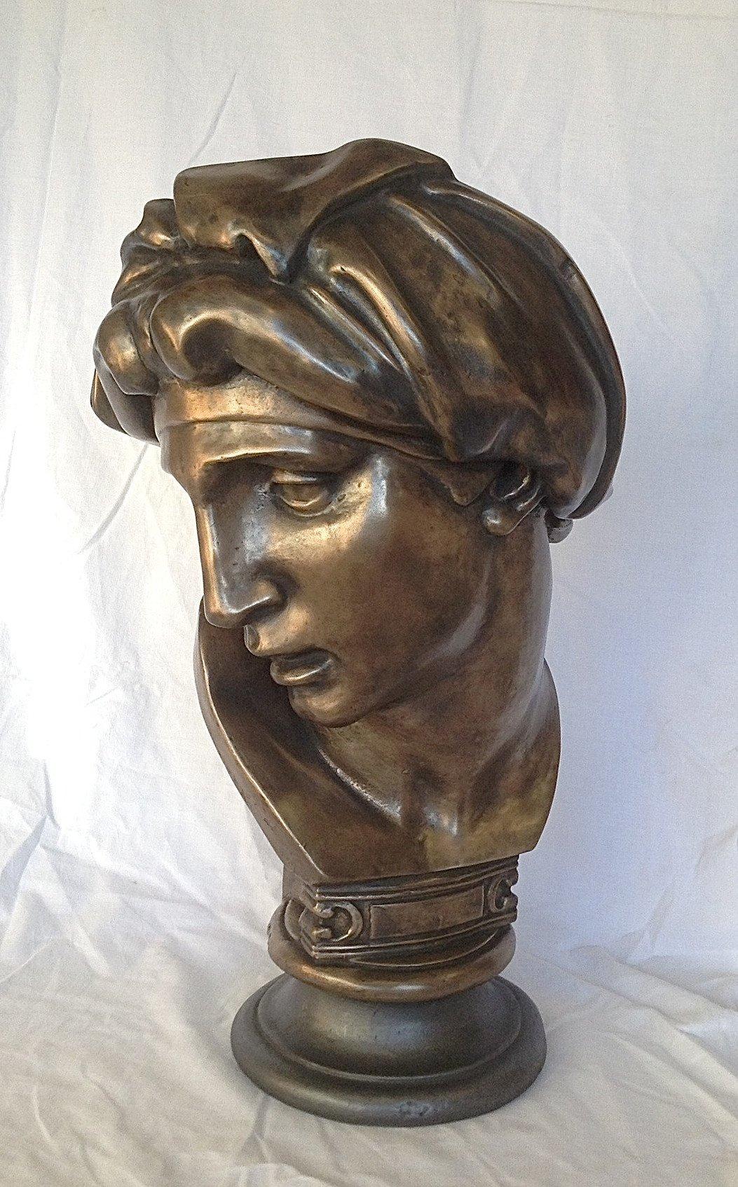 British Bronze Aurora Bust Sculpture, 20th Century For Sale