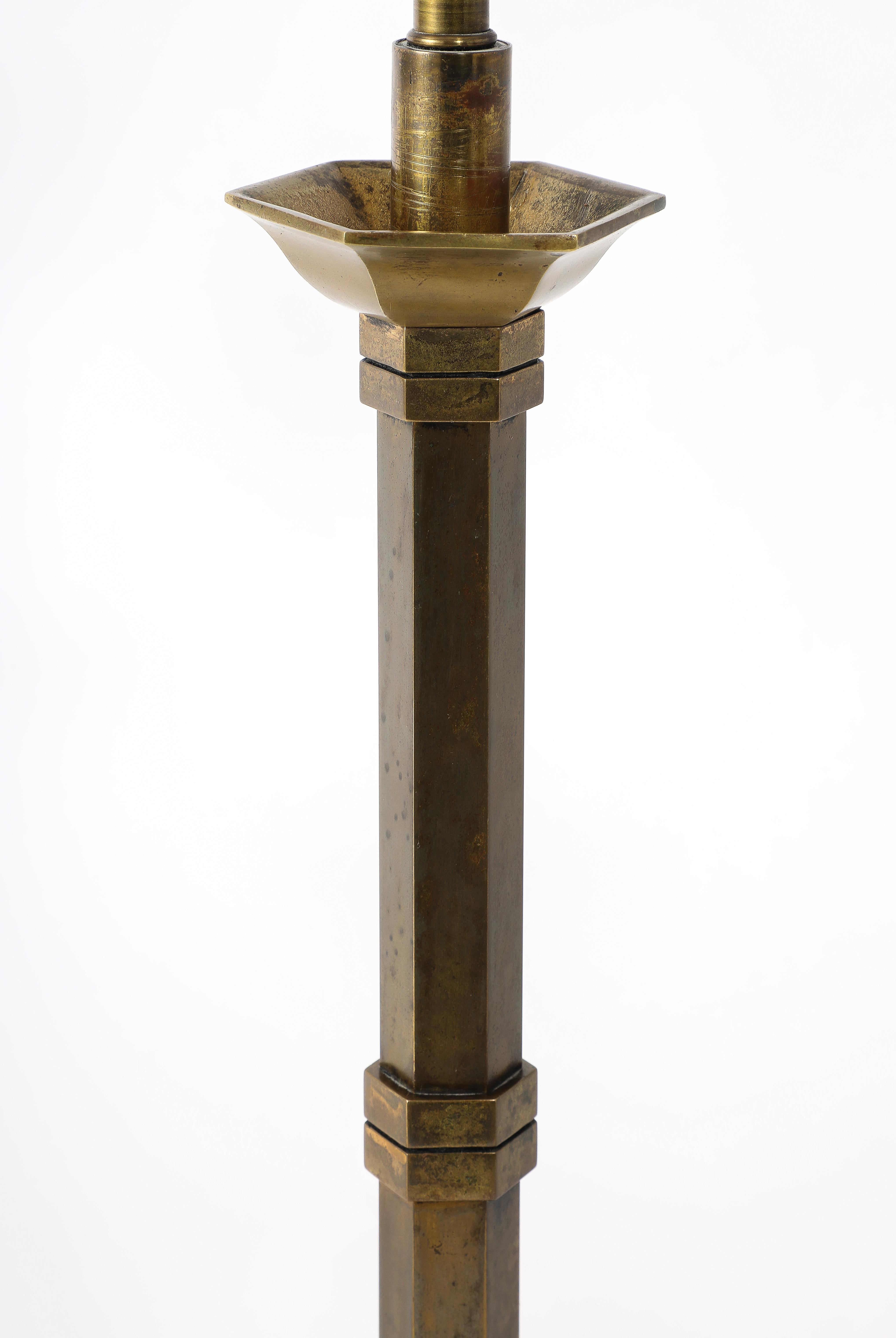 Bronze Austrian Art Deco Table Lamps, Austria 1950's For Sale 5
