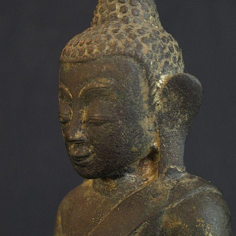 Bronze Ava Buddha Statue from Burma For Sale 5