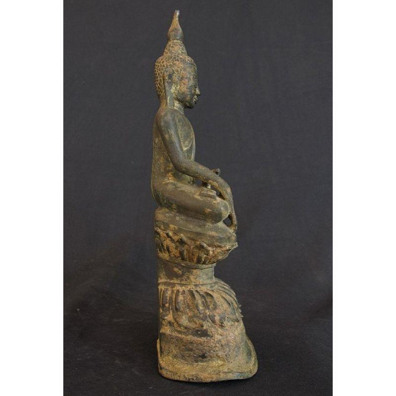 18th Century and Earlier Bronze Ava Buddha Statue from Burma For Sale