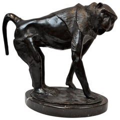 Antique Bronze Baboon