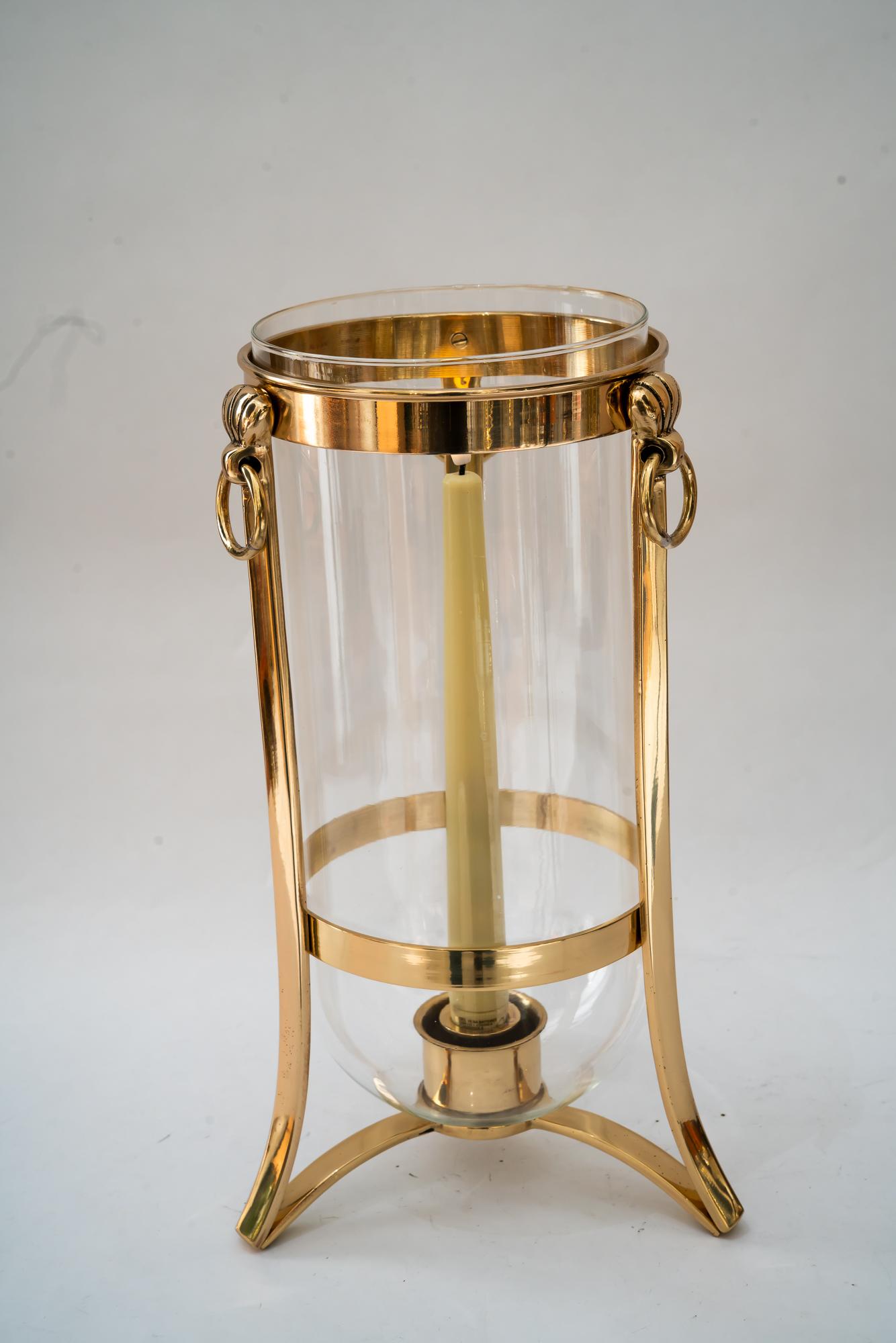 Lanterna da balcone in bronzo con vetro di Vienna 1960 circa in vendita 2