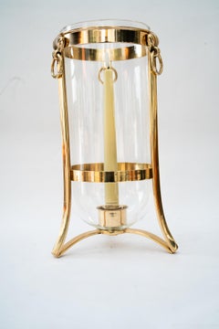 Lanterne de balcon en bronze avec verre viennois vers 1960