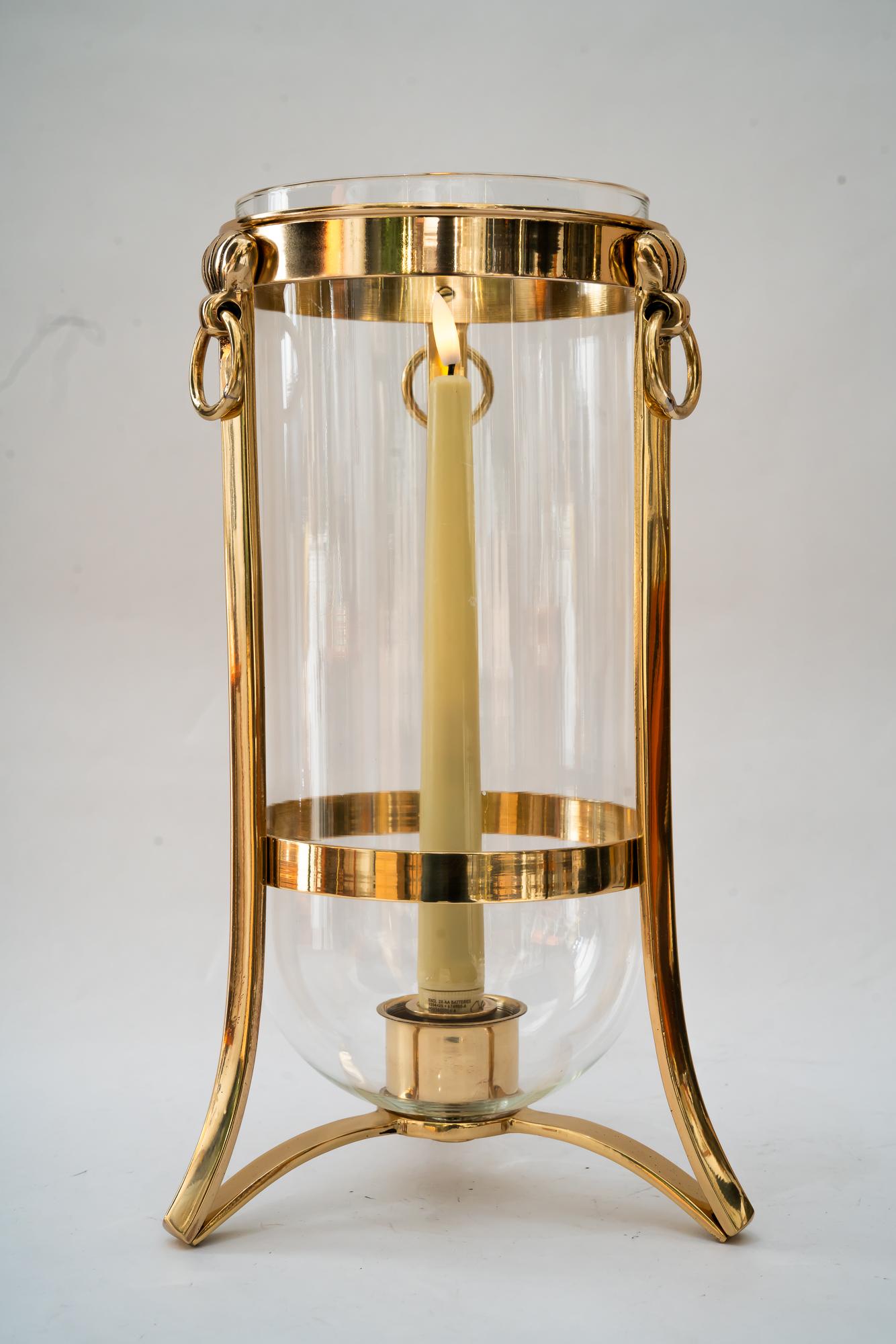 Lanterna da balcone in bronzo con vetro di Vienna 1960 circa in vendita 1