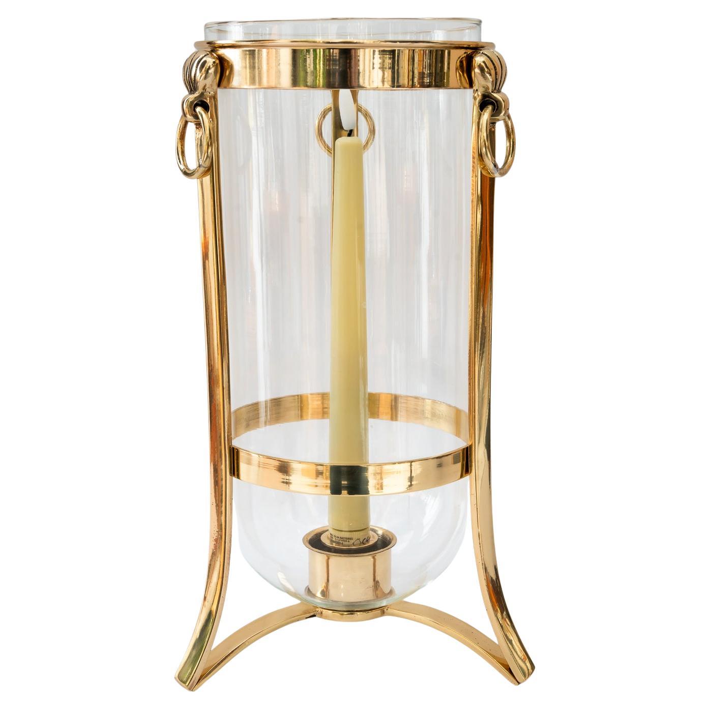 Lanterna da balcone in bronzo con vetro di Vienna 1960 circa in vendita