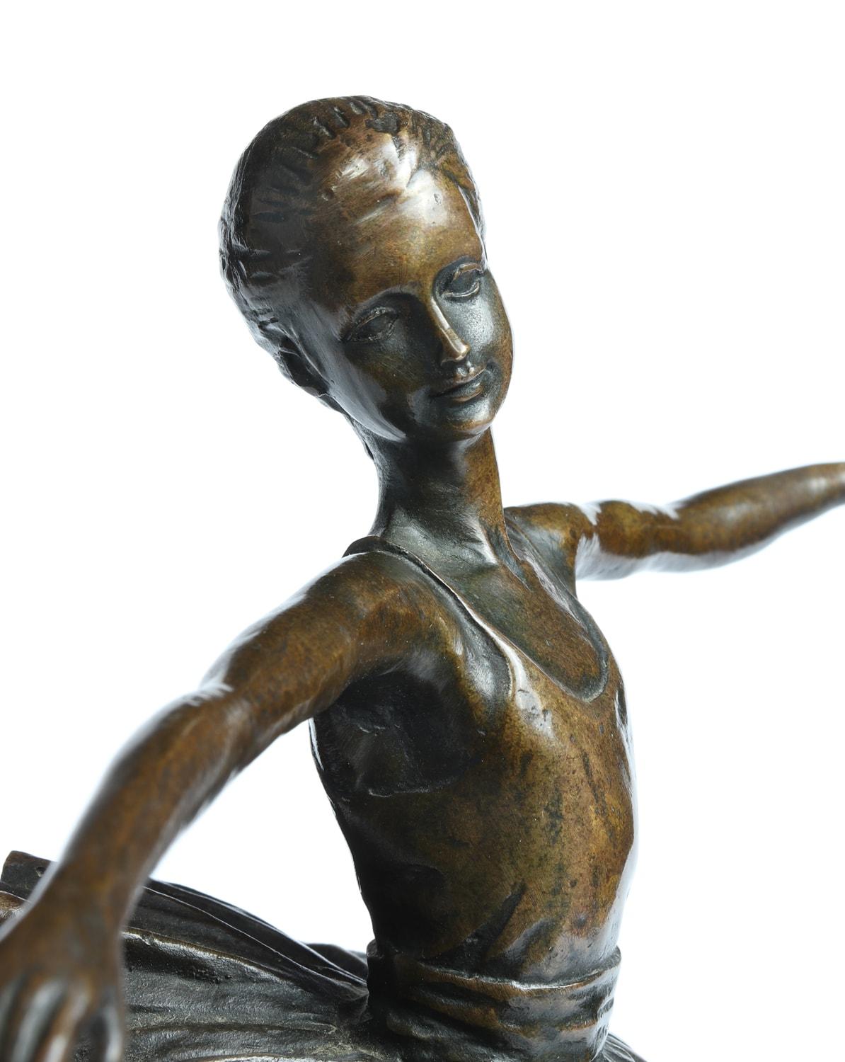 Ballerine en bronze de J B Deposee Garanti Paris, vers 1910 en vente 3