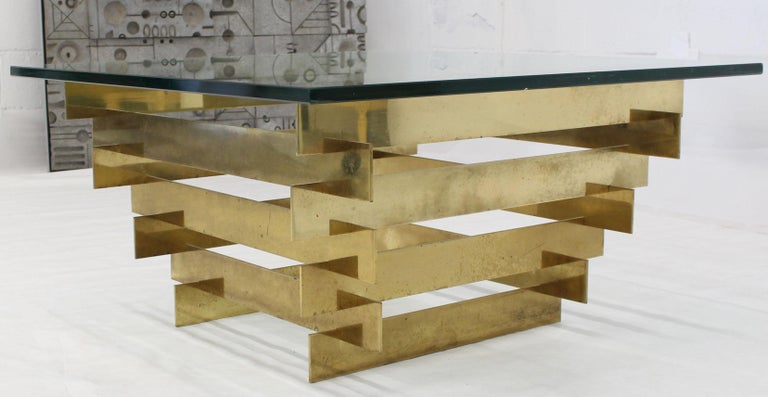 Good Rectangle Bronze And Glass Coffee Table