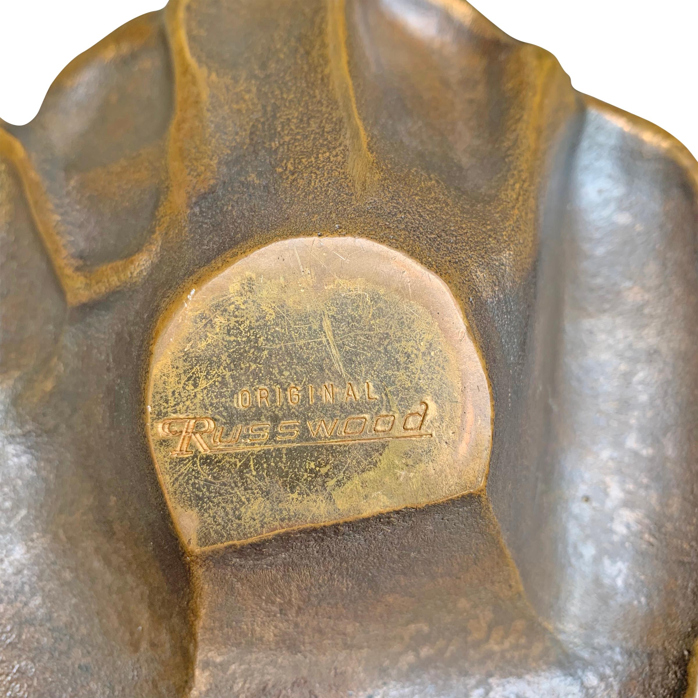 20th Century Bronze Baseball Glove Bowl