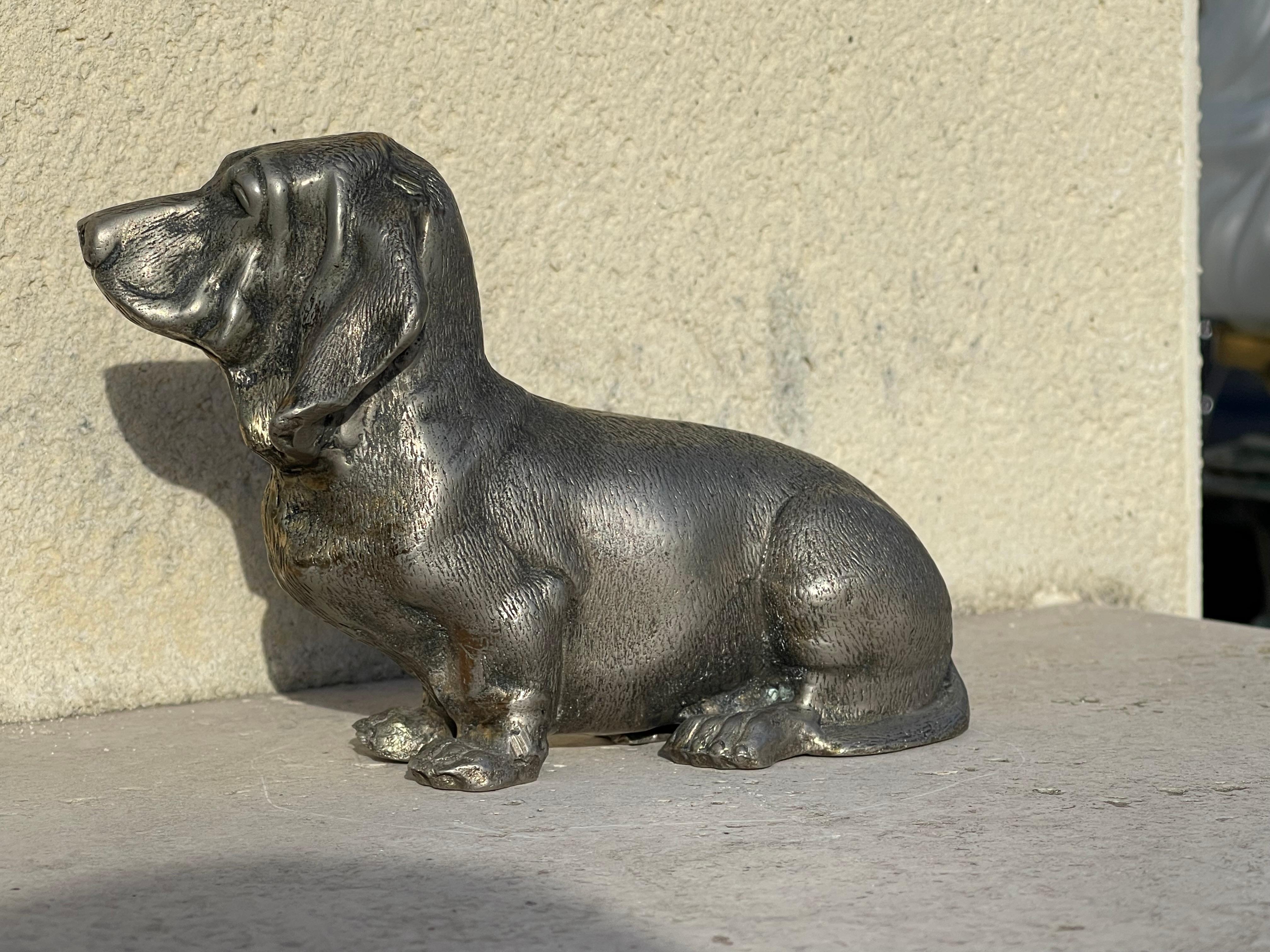 Bronze, Basset Hound, XXe siècle en vente 1